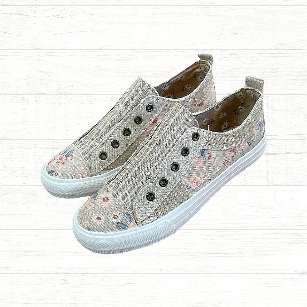 Gypsy Jazz Floral Beige Sneakers